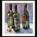 Wine bottle painting by Robert Joyner. SAVE 100 Dollars off original price. Colorful, expressive and original. 14 x 14 on archival paper, sold unframed. Click here for more info.