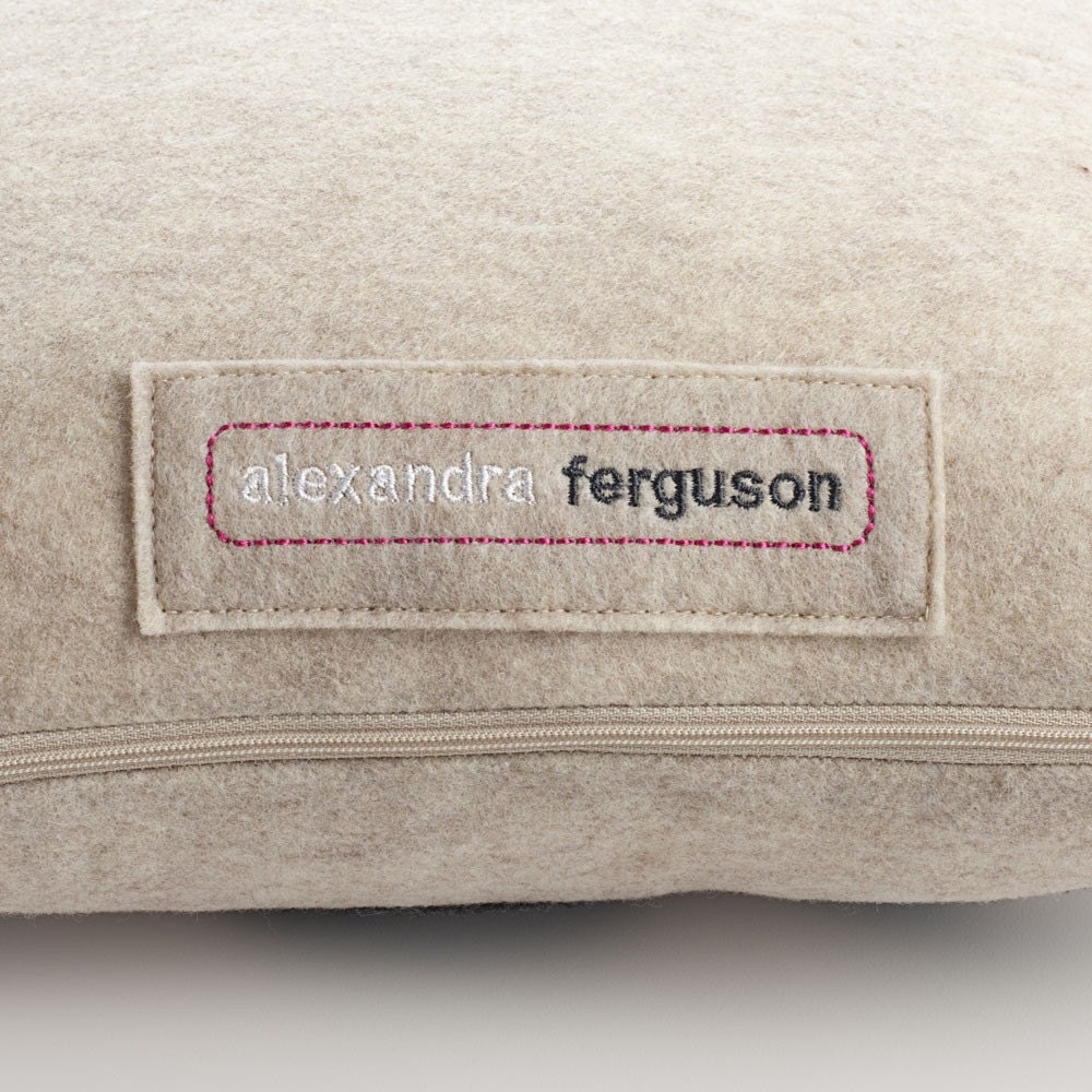 BANG recycled felt applique pillow 14x18