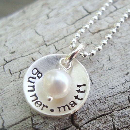 petite loves ...handstamped custom mothers necklace