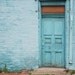 Blue Building, Blue Door - 8x12 or 8x10 photograph