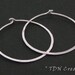 Medium hoops handmade and forged sterling silver