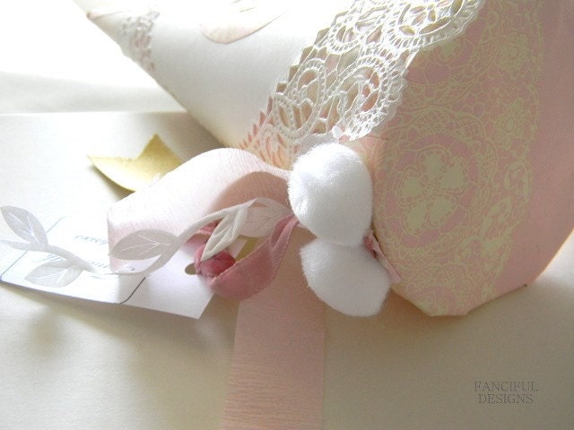 Handmade Surprise Cone - Pink & Gold - Comes Filled with Surprises