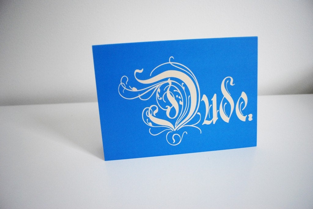 Dude Card Blue