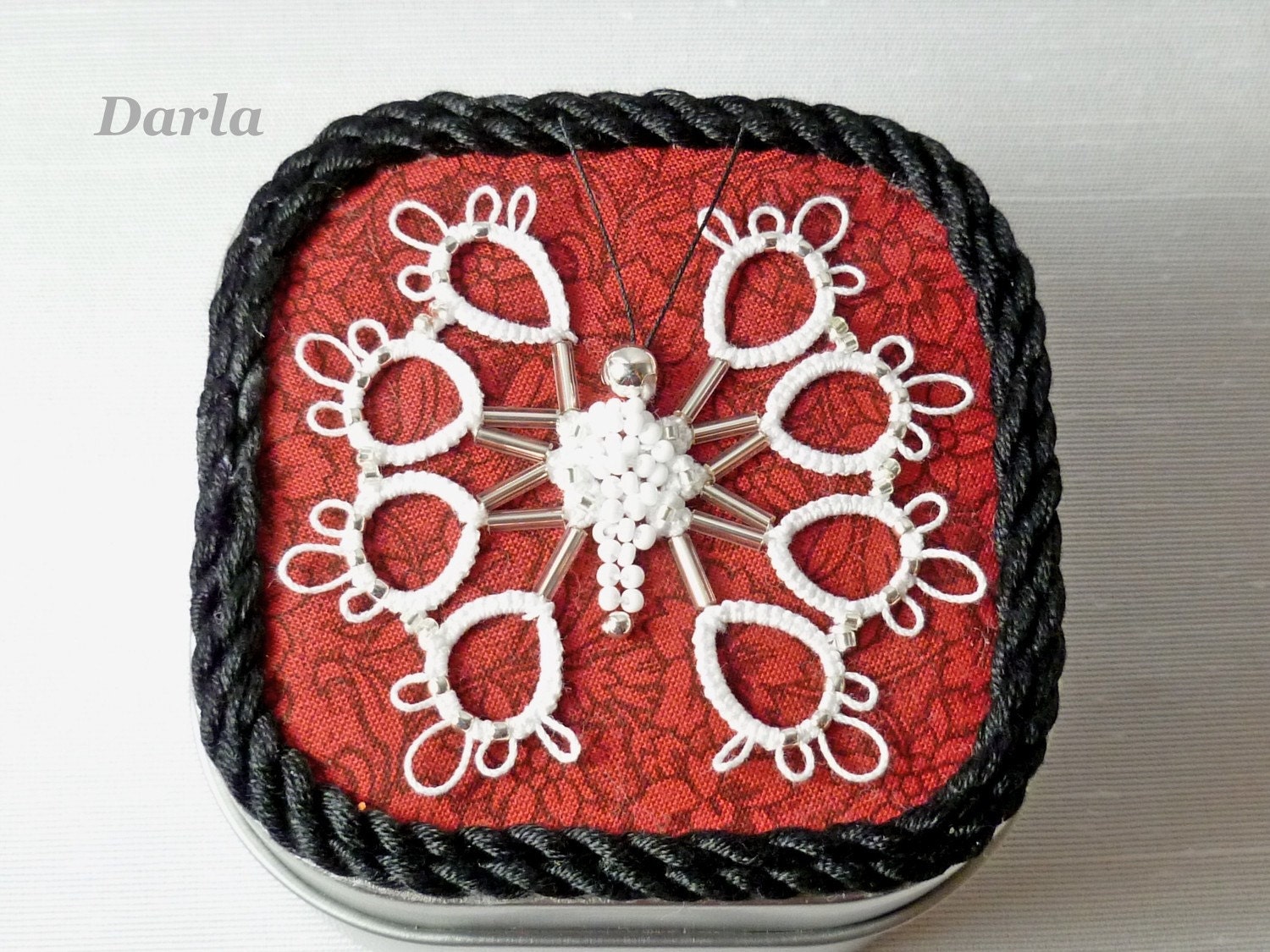 Tatted Lace Butterfly Box -Sweet Darla