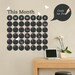 Daily Dot Chalkboard Wall Calendar - Vinyl Wall Decal