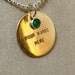 Put Your Words Here - Brass Pendant with Swarovski Crystal, it comes with your choice of chain