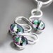 Peacock jewelry Mystic Quartz pendant necklace sterling silver - autumn wedding fall harvest women fashion teal green purple gemstone - Juno