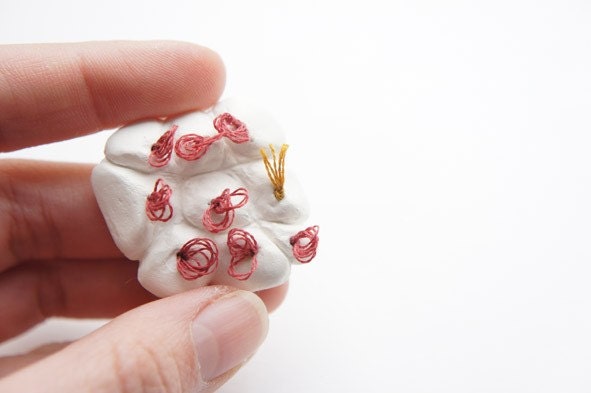 Gymnocalcium - Color CACTUS Brooch in Mixed Media