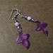 Purple Hawaiian Leaves Dangle earrings