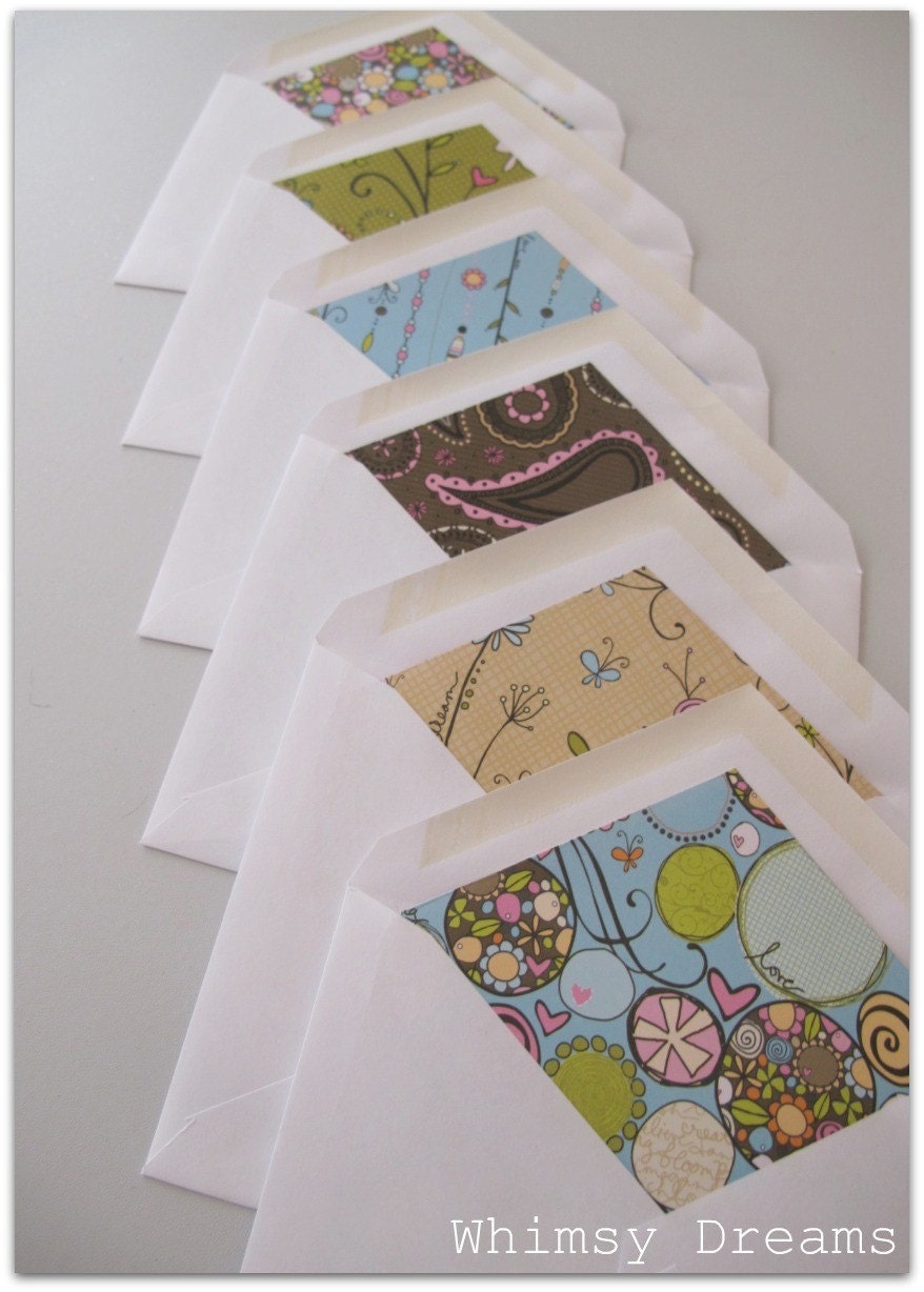 Whimsy Chic Lined Envelopes