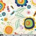Carolyn Gavin Fabric SPRING STREET -  Birdies White, SALE