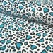 Kawaii Heart Leopard in Dark Turquoise -- EK-QS38209B