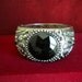 Chunky Silver Plated Black Bead Bracelet