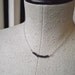Dark Glimmer-Black Rough Diamond and Sterling Silver Chain Necklace- REAL DIAMONDS