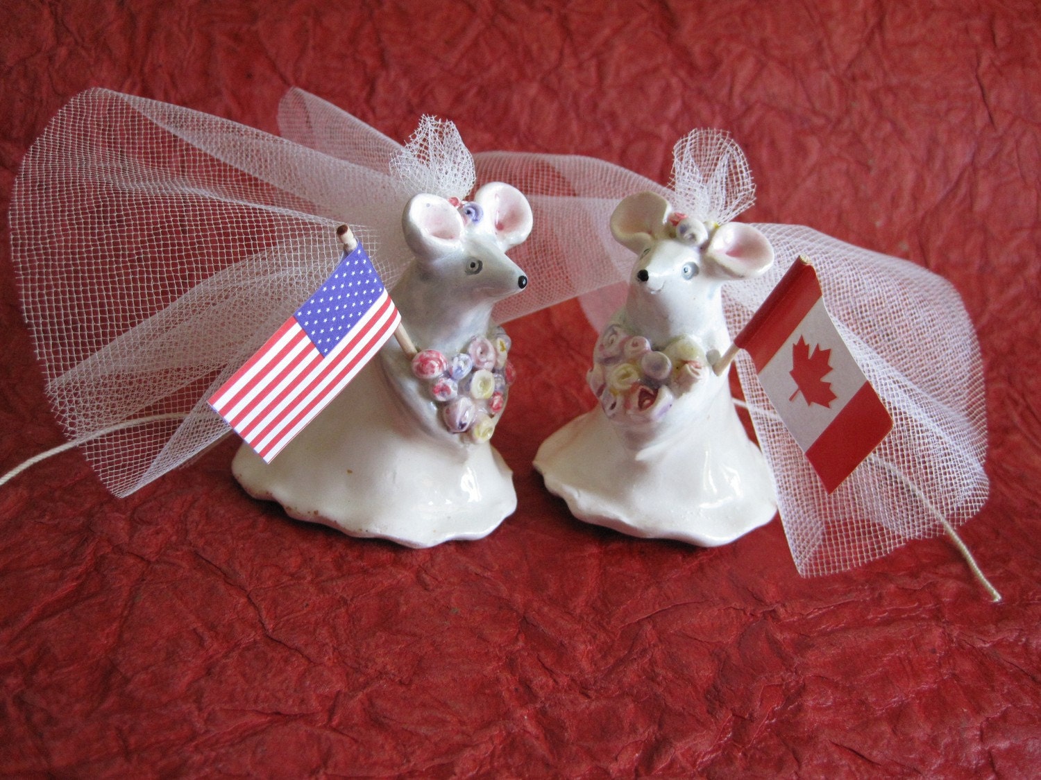 Mice Wedding CakeToppers Handmade Ceramics