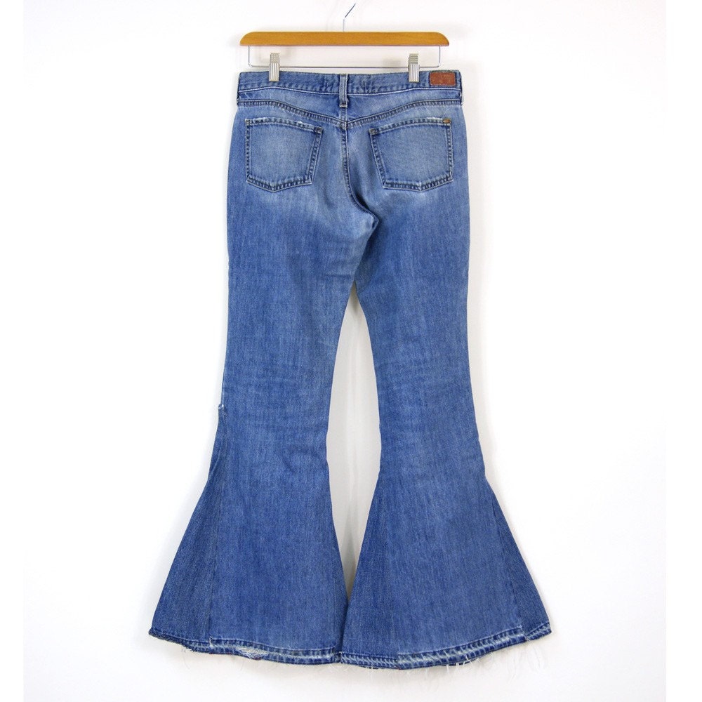 SALE Bell Bottom Jeans Repurposed Upcycled Mavi Brand sz 34