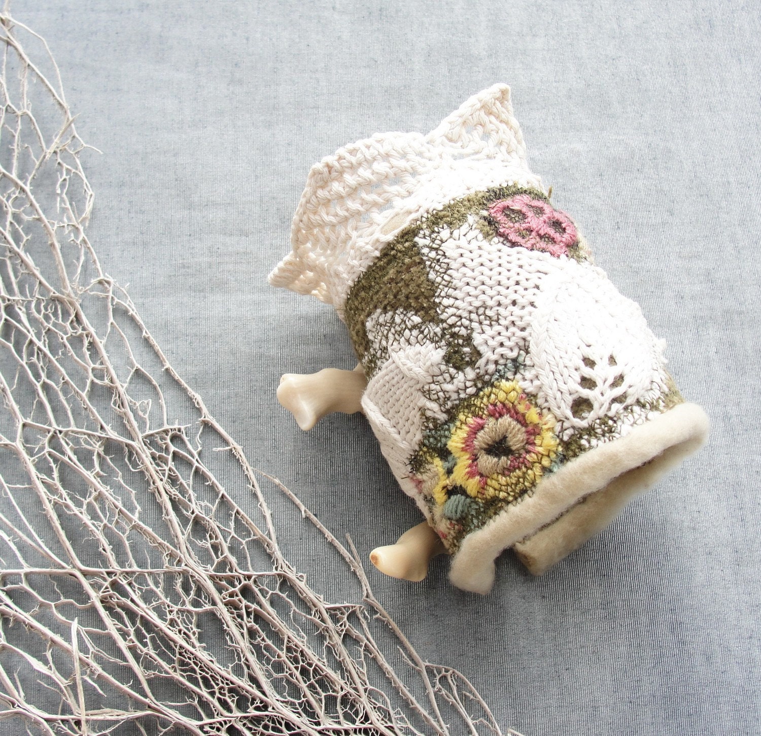 Where the Forest Meets the Sea- Textile Cuff