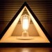 Wood Triangle pyramid lamp