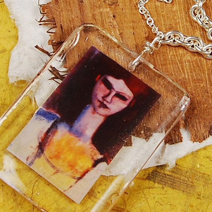 Reversible Modigliani statement necklace with magnificent cameo