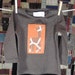 Giraffe on Orange on Dark Grey Long-Sleeve Tee (size 9-12 mo.)