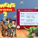 Birthday Invitation:  Toy Story
