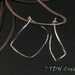 Medium square wave hoops handmade and forged sterling silver