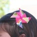 Pink Floral Pinwheel Hair Clip or Brooch