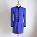 Vtg Stg Pepper Marching Band Purple Velvet Trimmed Minidress M