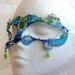 Sea glass masquerade mask, handmade