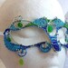 Sea glass masquerade mask, handmade