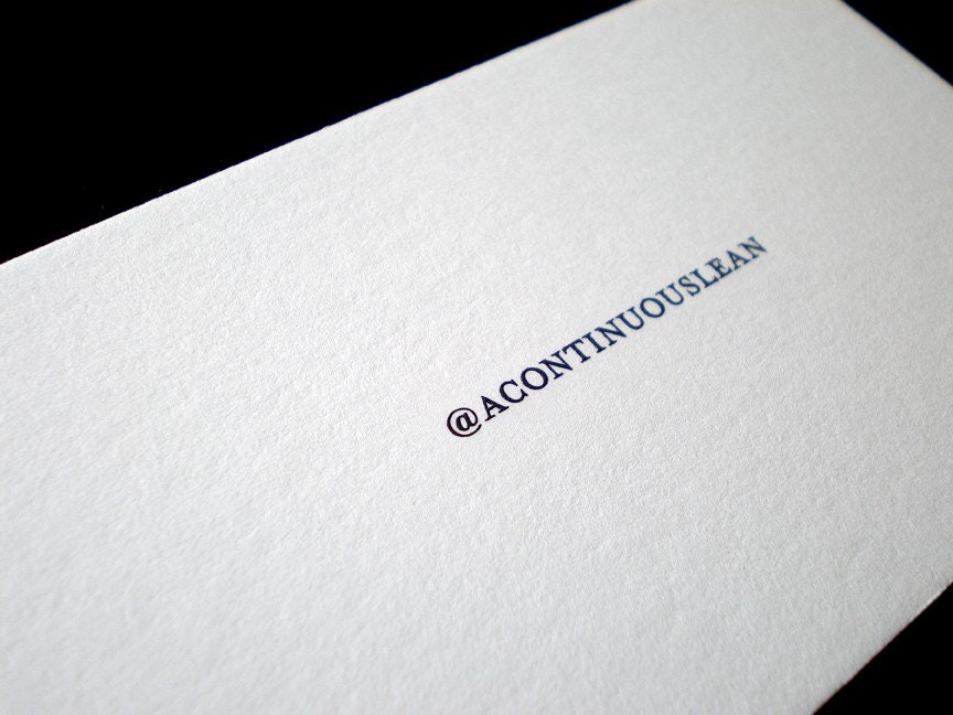 100 Engraved Twitter Handle Calling Cards