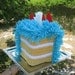 Strawberry Cake Slice Cozy Blue by PinkFrog4U on Etsy from etsy.com