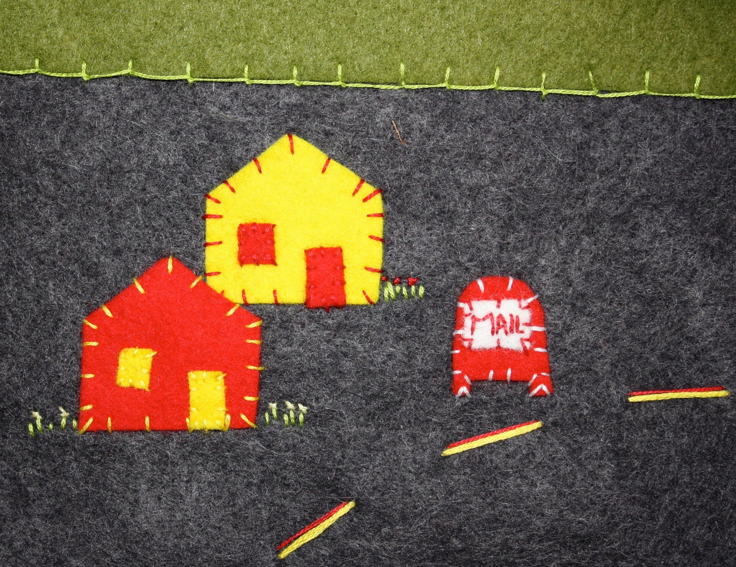 wool felt playmat - little city, big country