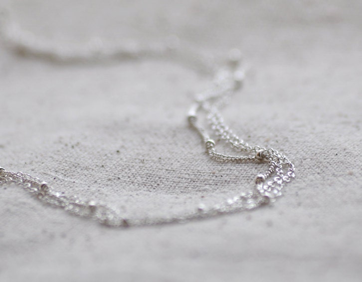 Nebula silver - delicate multichain layered sterling silver necklace - simple modern jewelry - edor