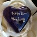 Wellness Purple Glass Heart of 'Hope and Healing' Get Well Encouragement 1.5x1.5x.5" 1.6oz