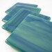 Fused Glass Coasters - Blue Green Meadow