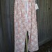Lounge Pants, Vintage Chenille, Dusty Rose and White, Size XL