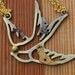 Steampunk Swallow Pocket Watch Part Pendant - RESERVED for Diane