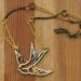 Steampunk Swallow Pocket Watch Part Pendant - RESERVED for Diane