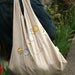 cotton market tote bag in yellow & gray