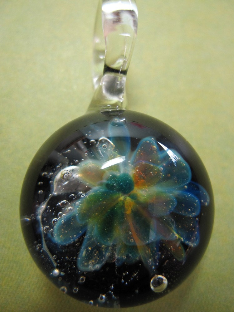 SALE Handmade SRA Implosion Boro Glass Pendant