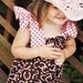 Pink and Brown Horseshoe Print Romper - shirred top - ruffle