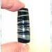 Handmade Lampwork Glass Bead in Black and Metallic Blue Silvered Glass - Focal Art Bead - SRA - Midnight Sun $7.99