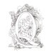 Monogram, Initial, Colour-Me-In Illuminated Letters - Q, original art  drawings by melanie j cook