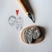 Custom / couple portrait / handcarved rubber stamp