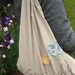 cotton grocery tote bag with "a bird on it"