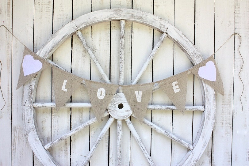 Love burlap banner
