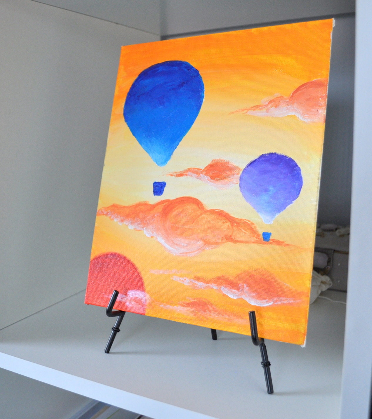 Hot Air Balloon - an Original KimArt Painting - SALE