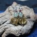 Yellow Fluorite, Aquamarine and Garnet Earrings