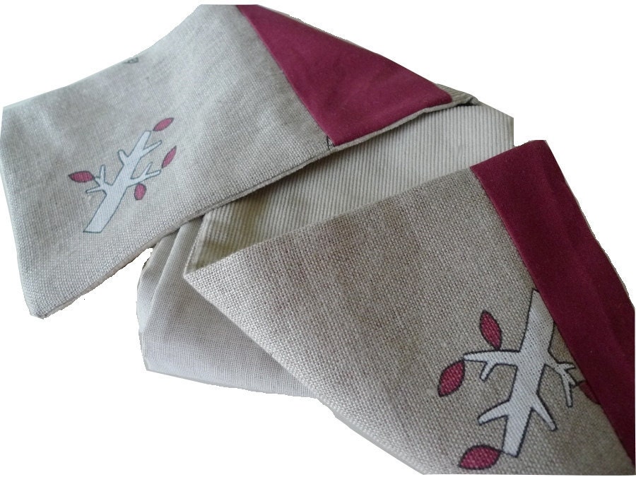 Handmade Neck Scarf Patchwork Linen Cotton Corduroy by MyStudio on Etsy